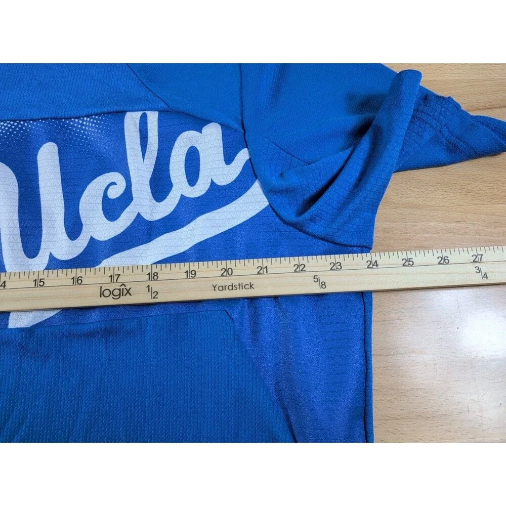 ADIDAS UCLA BRUINS FOOTBALL PLAYER CREW CLIMALITE T-SHIRT BLUE XL